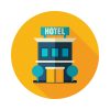 Hotel vector icon. Travel. Summer. Summertime. Holiday. Vacation, eps 10