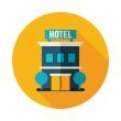 Hotel vector icon. Travel. Summer. Summertime. Holiday. Vacation, eps 10